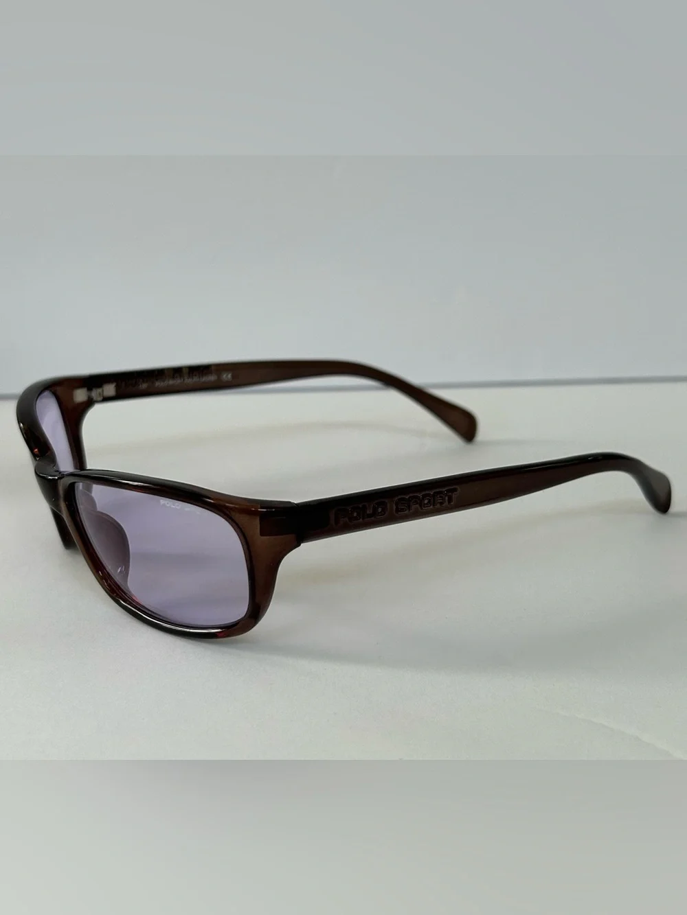 Polo Sport Frame Wine Sunglasses with Purple Tint Lenses